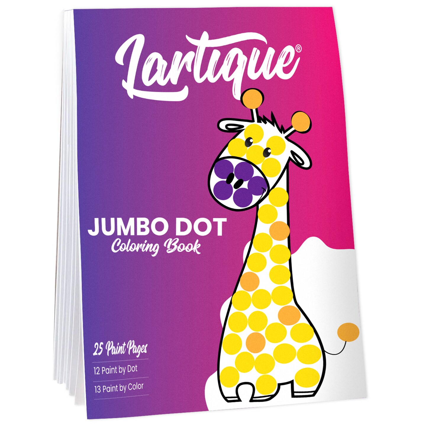 Lartique Dot Markers Activity Book, 25 Sheet Jumbo Dot Coloring Book for Kids