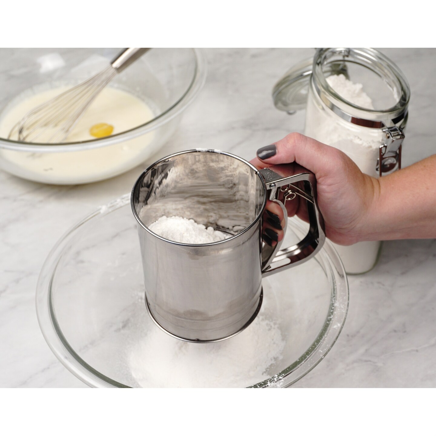 RSVP Triple Mesh Flour Sifter - 3 Cup