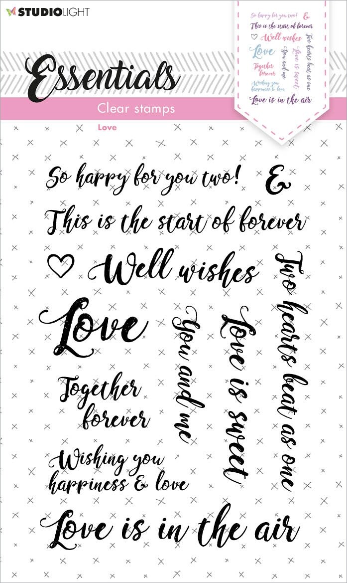 Studio Light Essentials Clear Stamps-Nr. 179, Sentiments/Wishes - Love