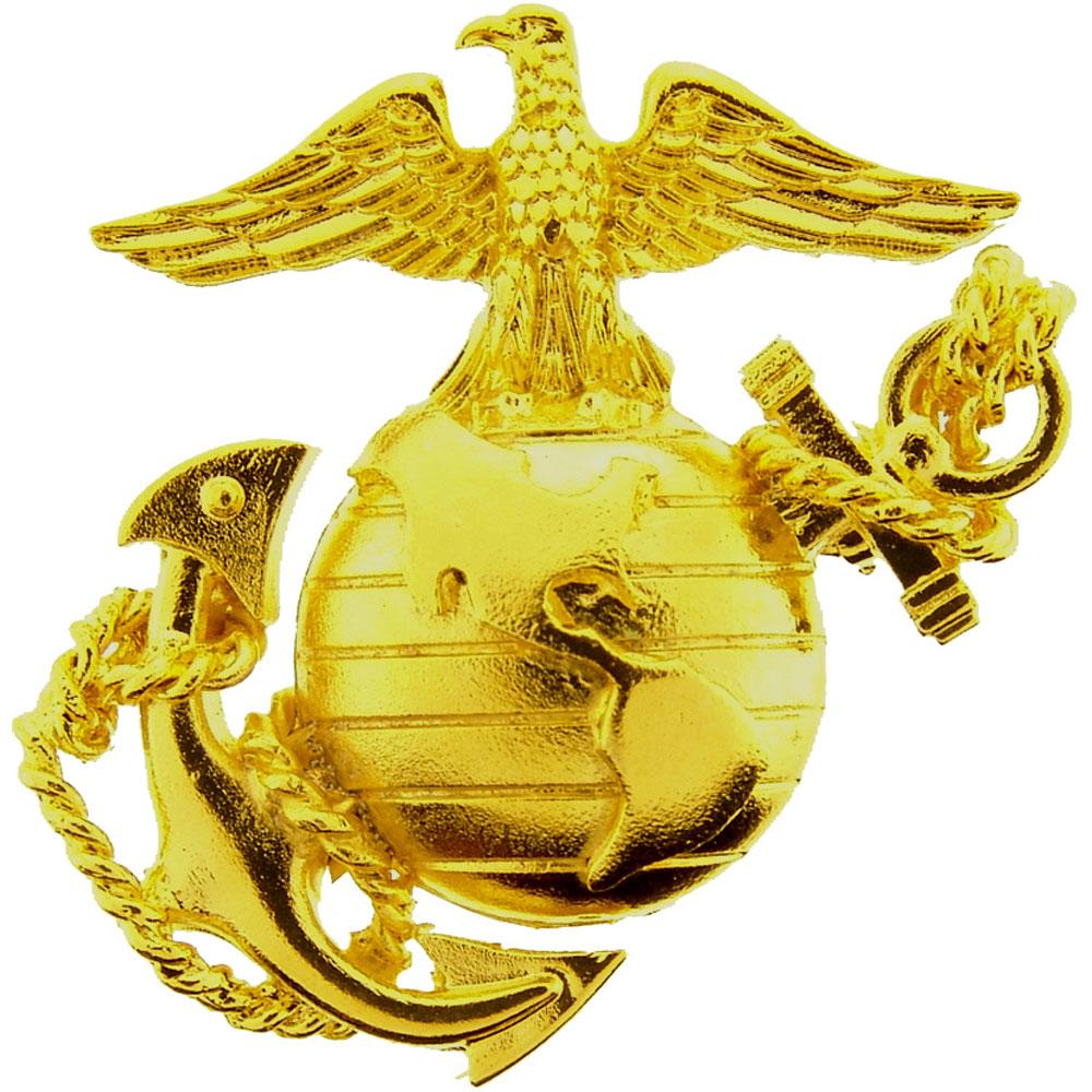 EE, Inc. United States Marine Corps Gold Colored Emblem Pin Military Gifts for Men Women