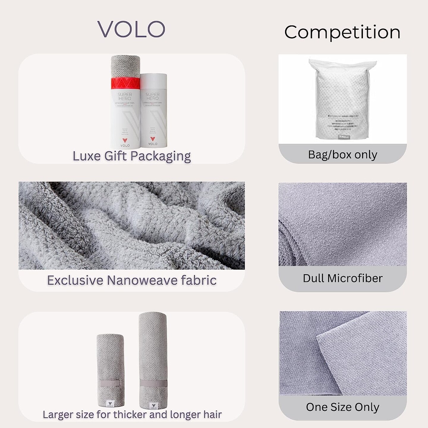 VOLO Super Hero XL Hair Towel-Cloud Pink
