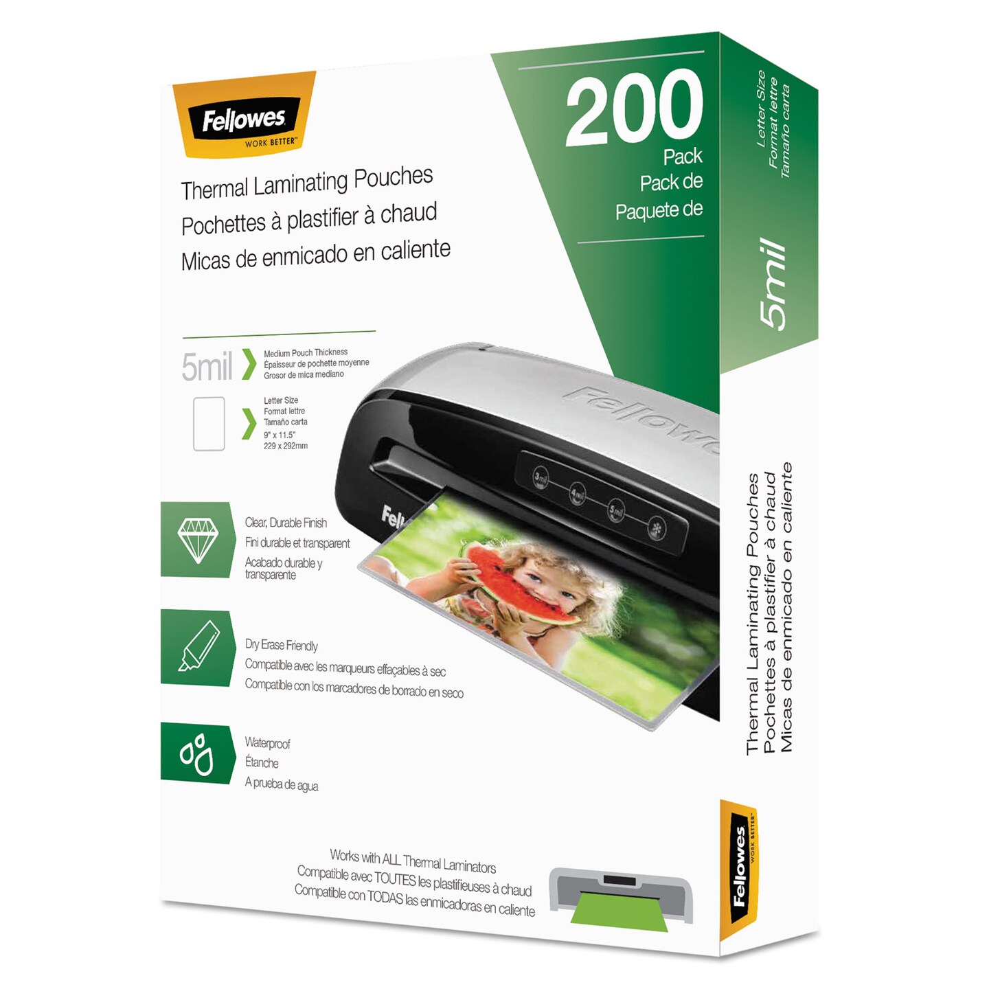 Fellowes Laminating Pouches 5 mil 9 x 11.5 Gloss Clear 200/Pack Michaels