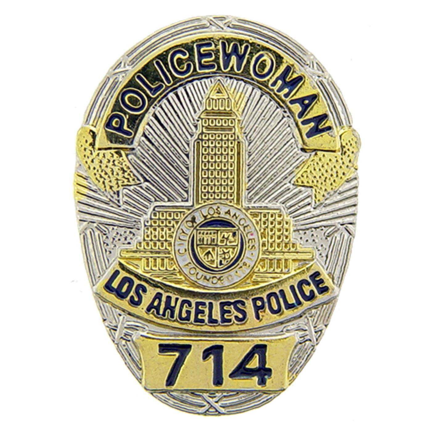 Los Angeles Policewoman Badge Pin 1&#x22;