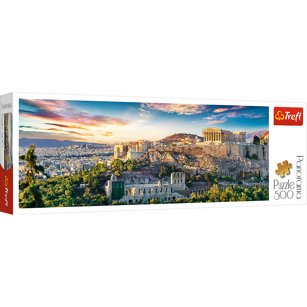 Panorama 500 Piece Jigsaw Puzzles, Acropolis, Athens Greece Puzzle, Parthenon Puzzle, Adult Puzzles, Trefl 29503