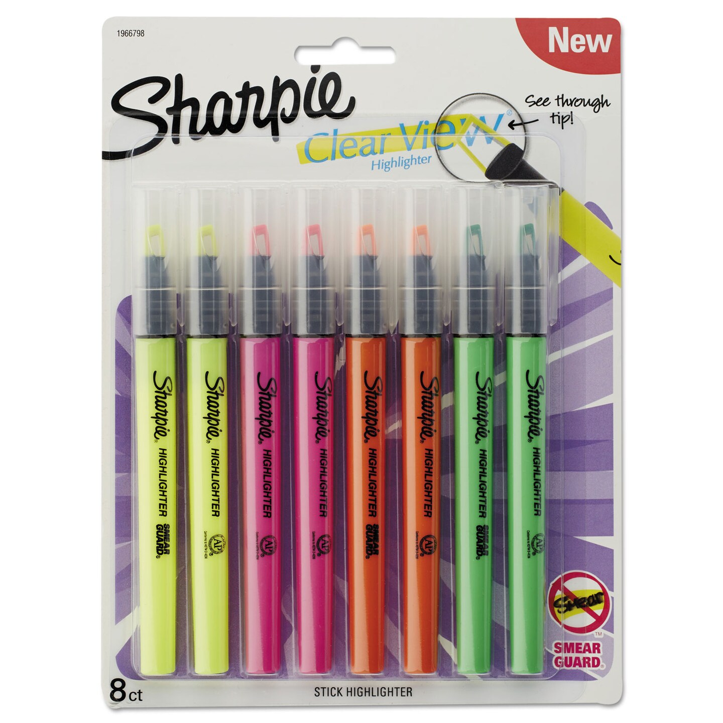  Sharpie Chisel Tip Assorted Colored Markers 8 Count