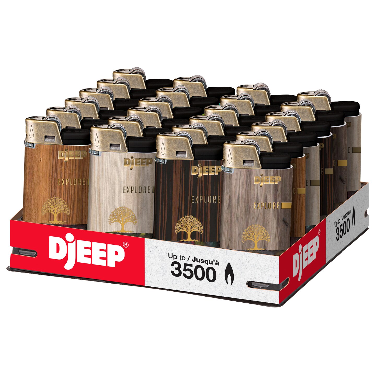 DJEEP Pocket Lighters, BOLD Collection Textured Metallic, Unique Lighters, Disposable Lighters