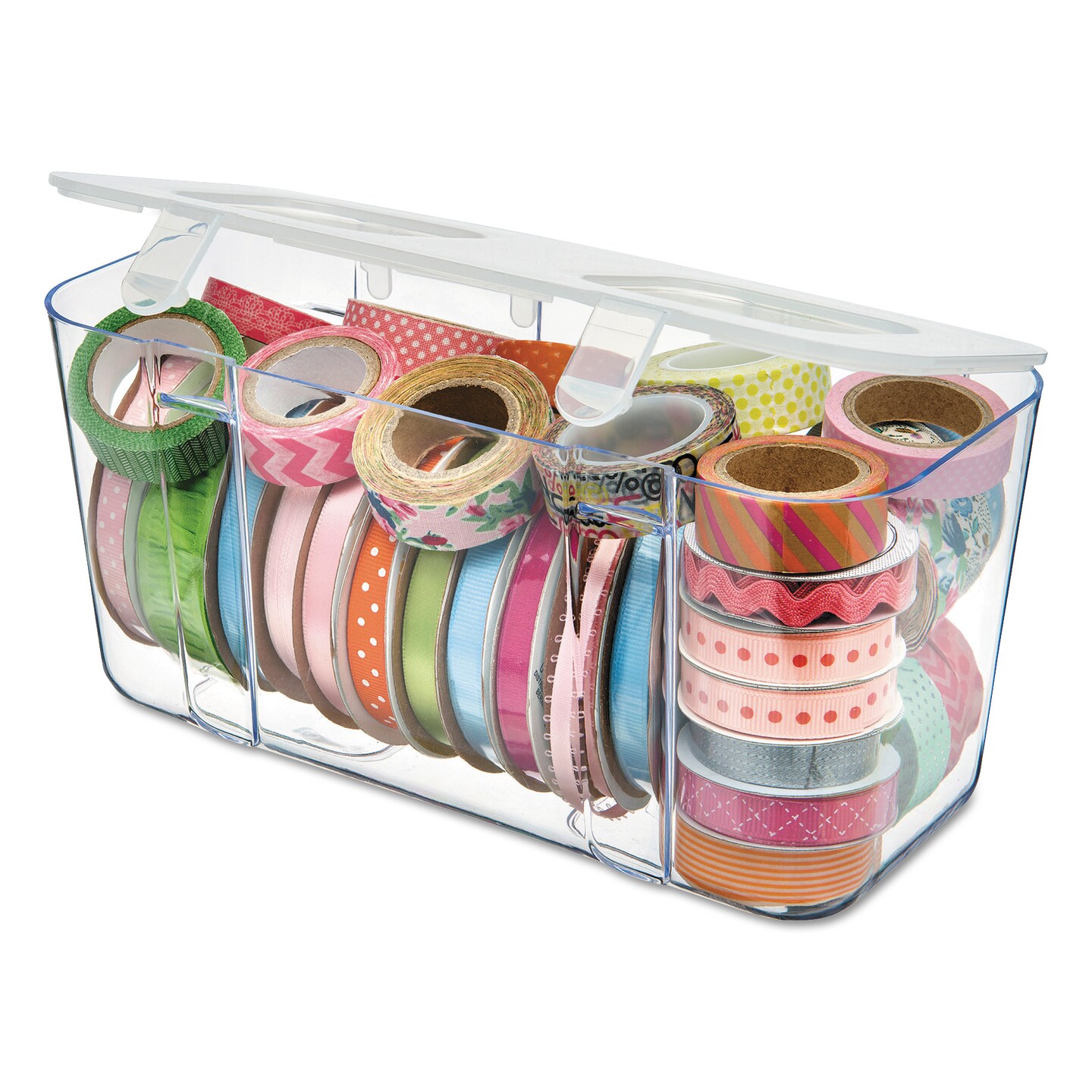 Deflecto Stackable Caddy Organizer Containers Medium Clear
