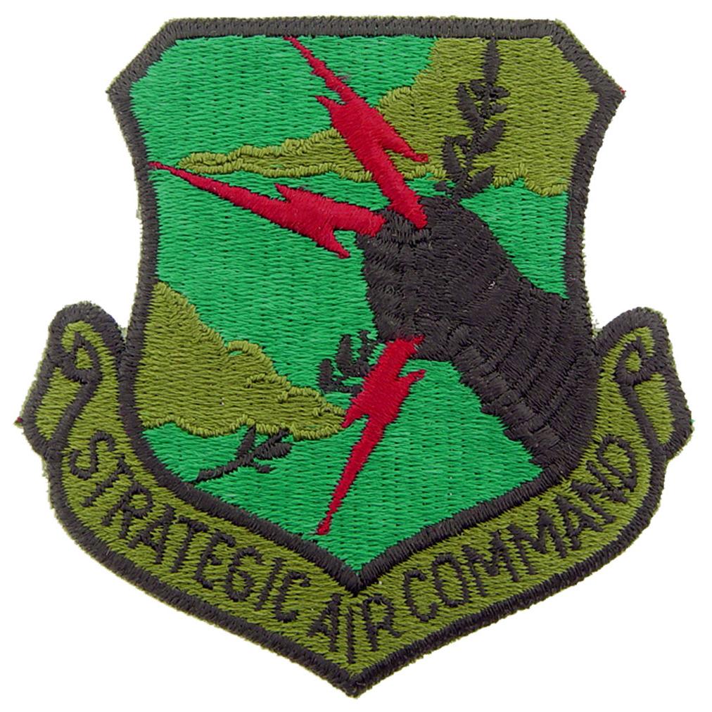 EagleEmblems PM0372 Patch-USAF,STRAT.AIR CMD. (Subdued) (SHLD) (3'')