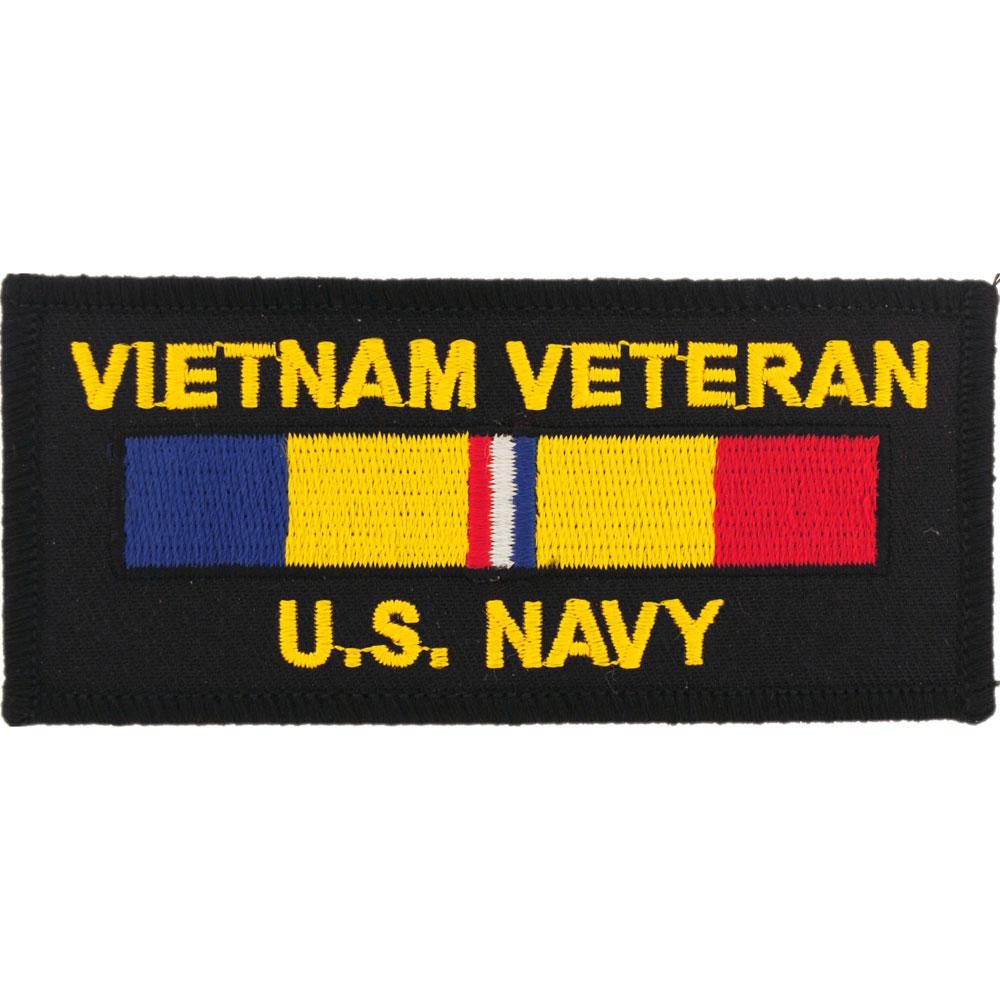 U.S. Navy Vietnam Veteran Patch Yellow &#x26; Black 1 3/4&#x22;