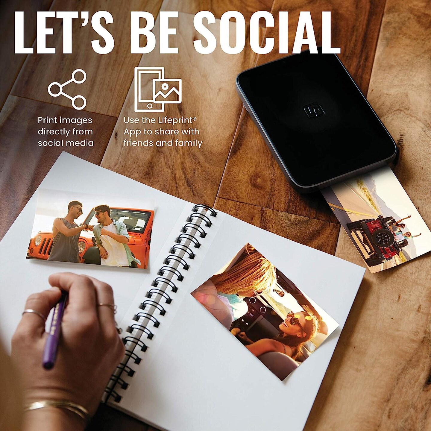 Lifeprint 3x4.5 Portable Photo and Video Printer, Portable Printer for iPhone and Android