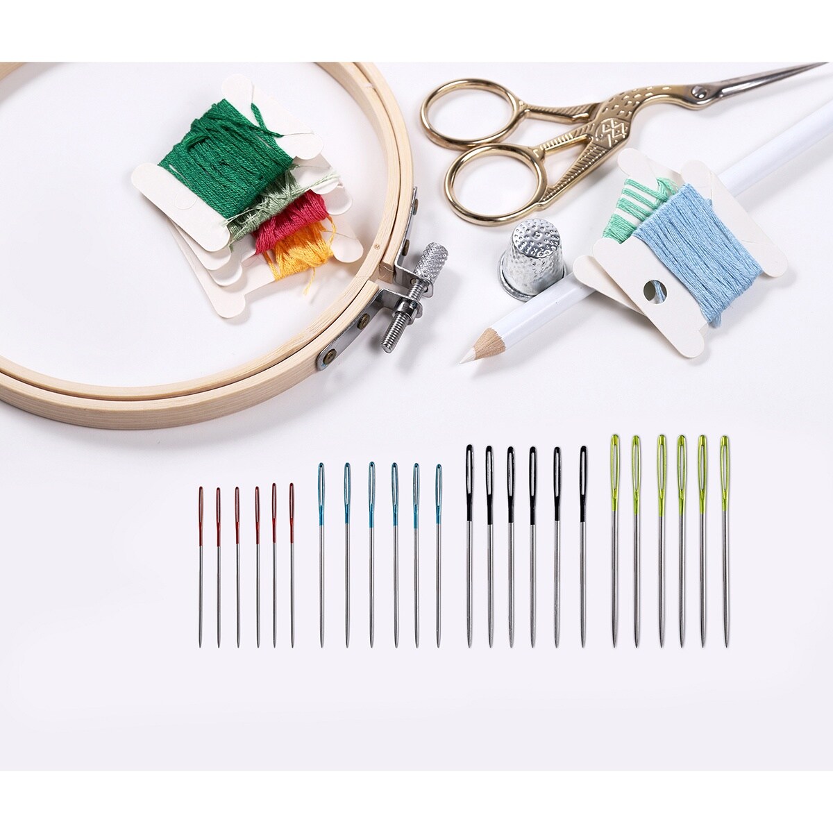 SINGER Chenille Color Eye Needles 24/Pkg-Sizes 20, 22, 24 And 26