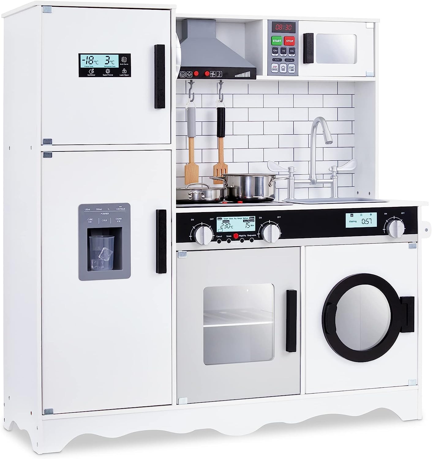 Lil’ Jumbl kitchen set for kids Interactive Kitchen Pretend Wooden Play Kitchen