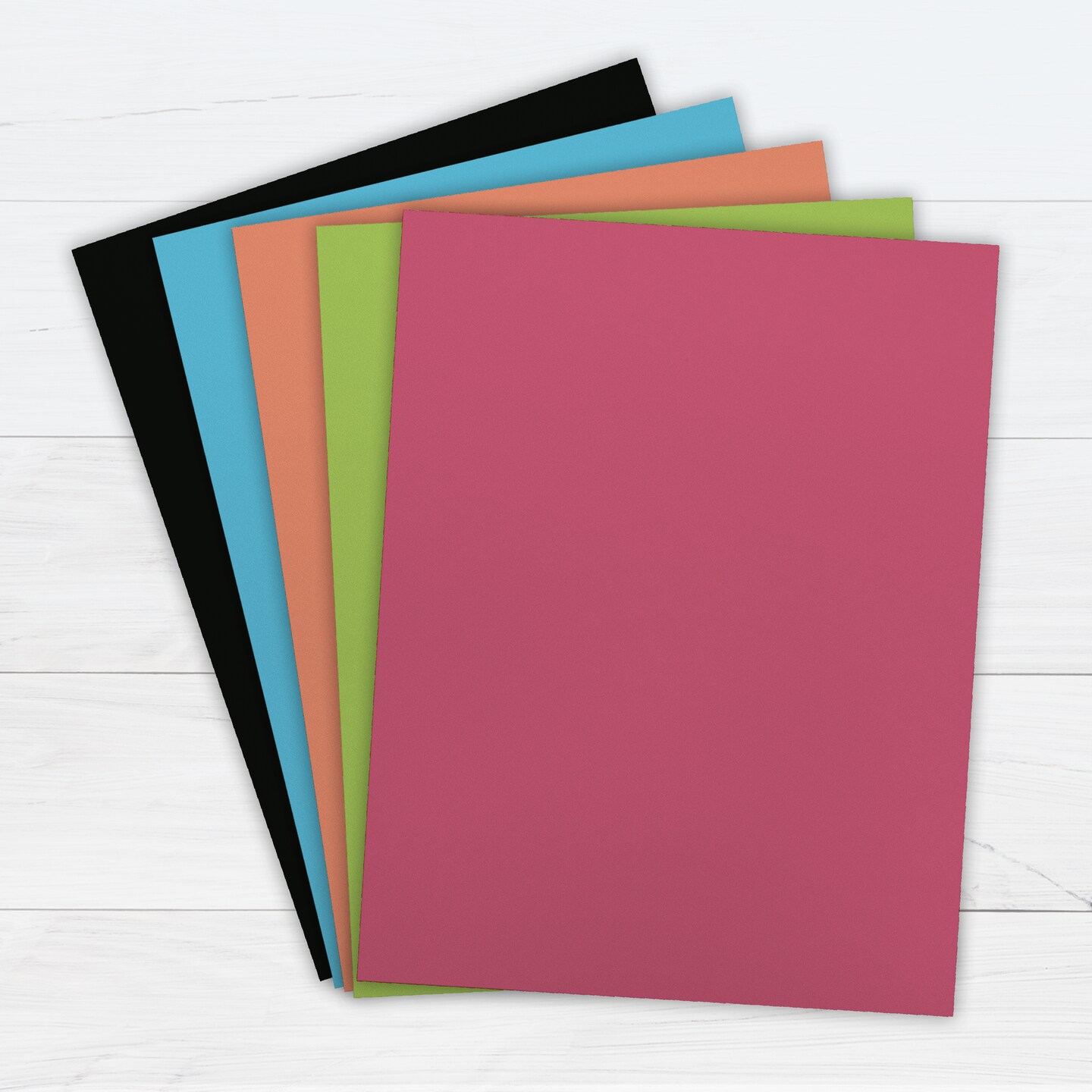 Printworks Color Pop Paper, Includes Black, Blue, Green, Cherry and Coral Paper, 8 &#xBD;&#x201D; x 11&#x201D;, 300 Sheets (00608)
