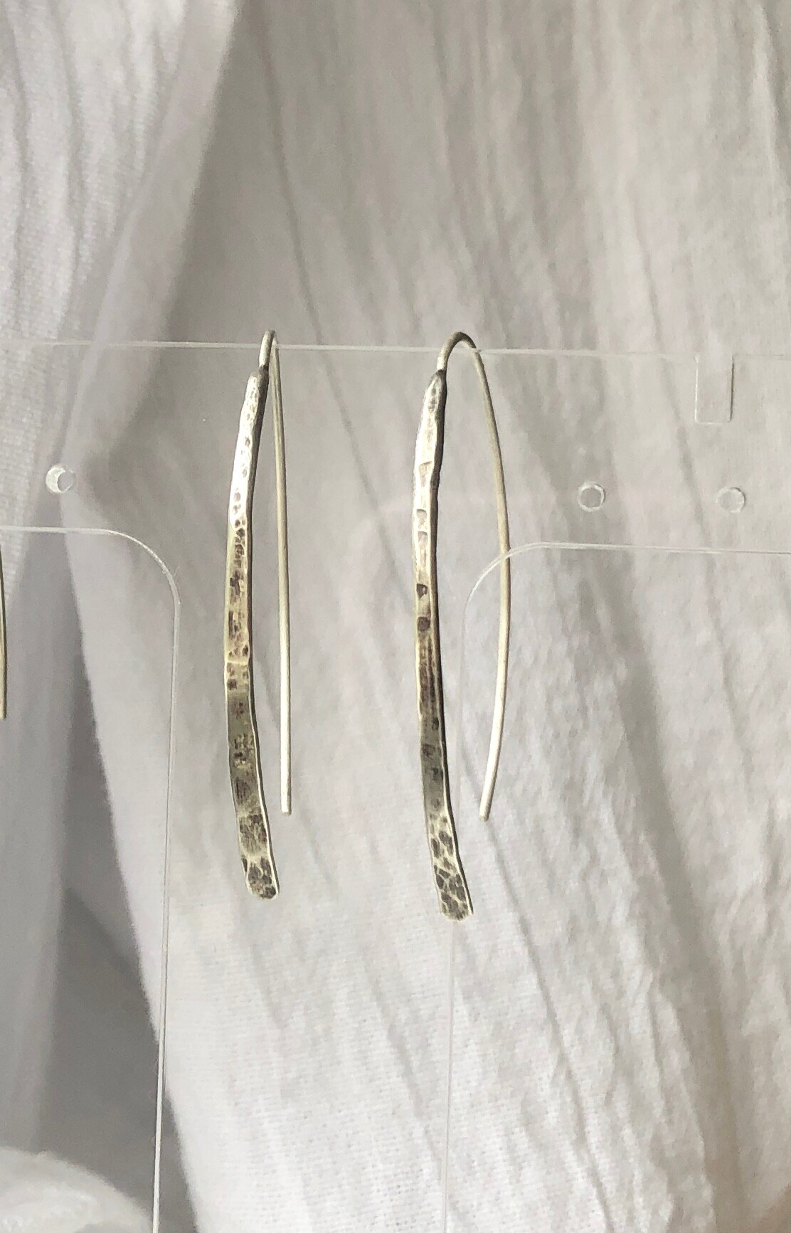 Threader Hoops - Trendy - Pure Silver Earrings with Argentium Sterling Silver Threader - Handmade USA Jamestown Studio - Gifts for Her 213690962171363328