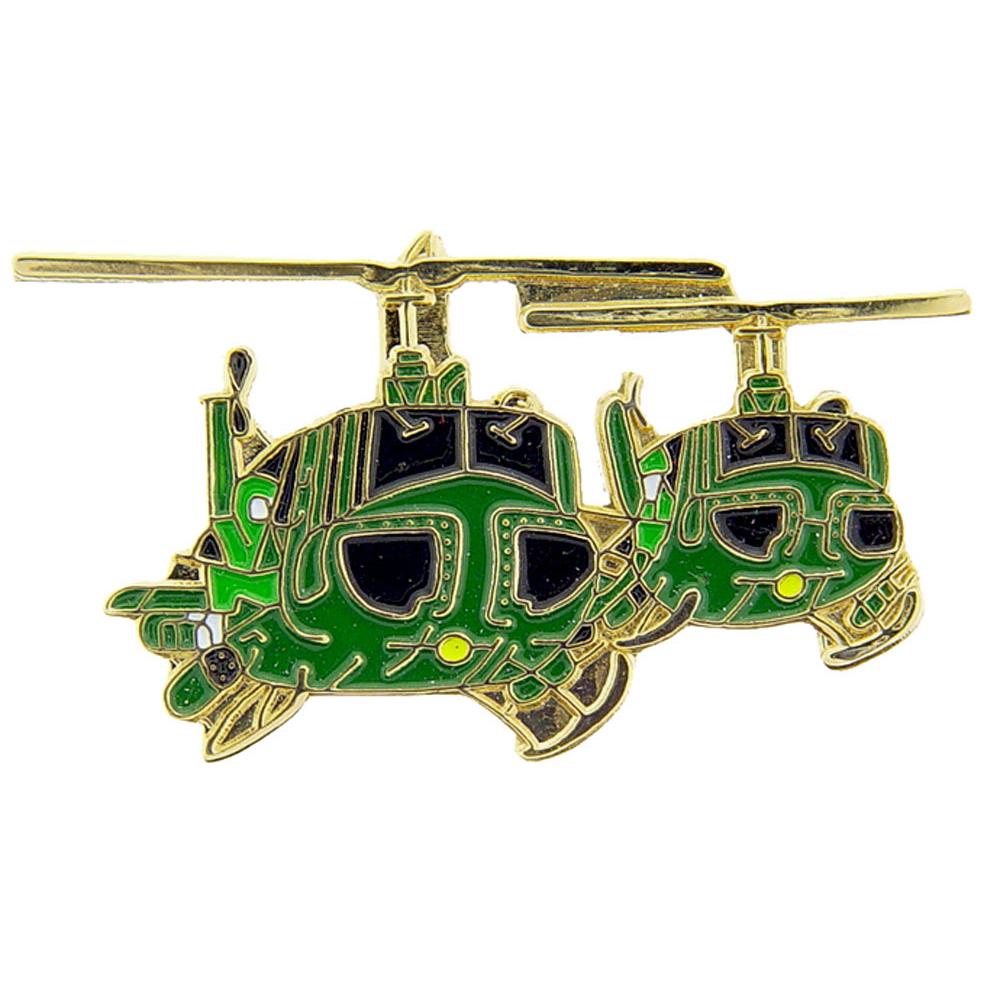 UH-1 Huey Two Helicopters Pin 1 1/2&#x22;