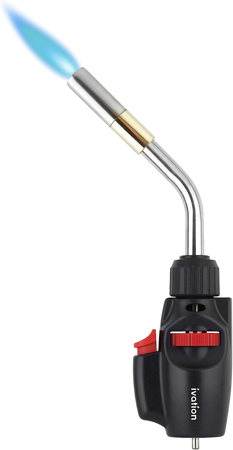 Ivation Propane Torch, Torch Lighter with Trigger Ignition and Adjustable Flame