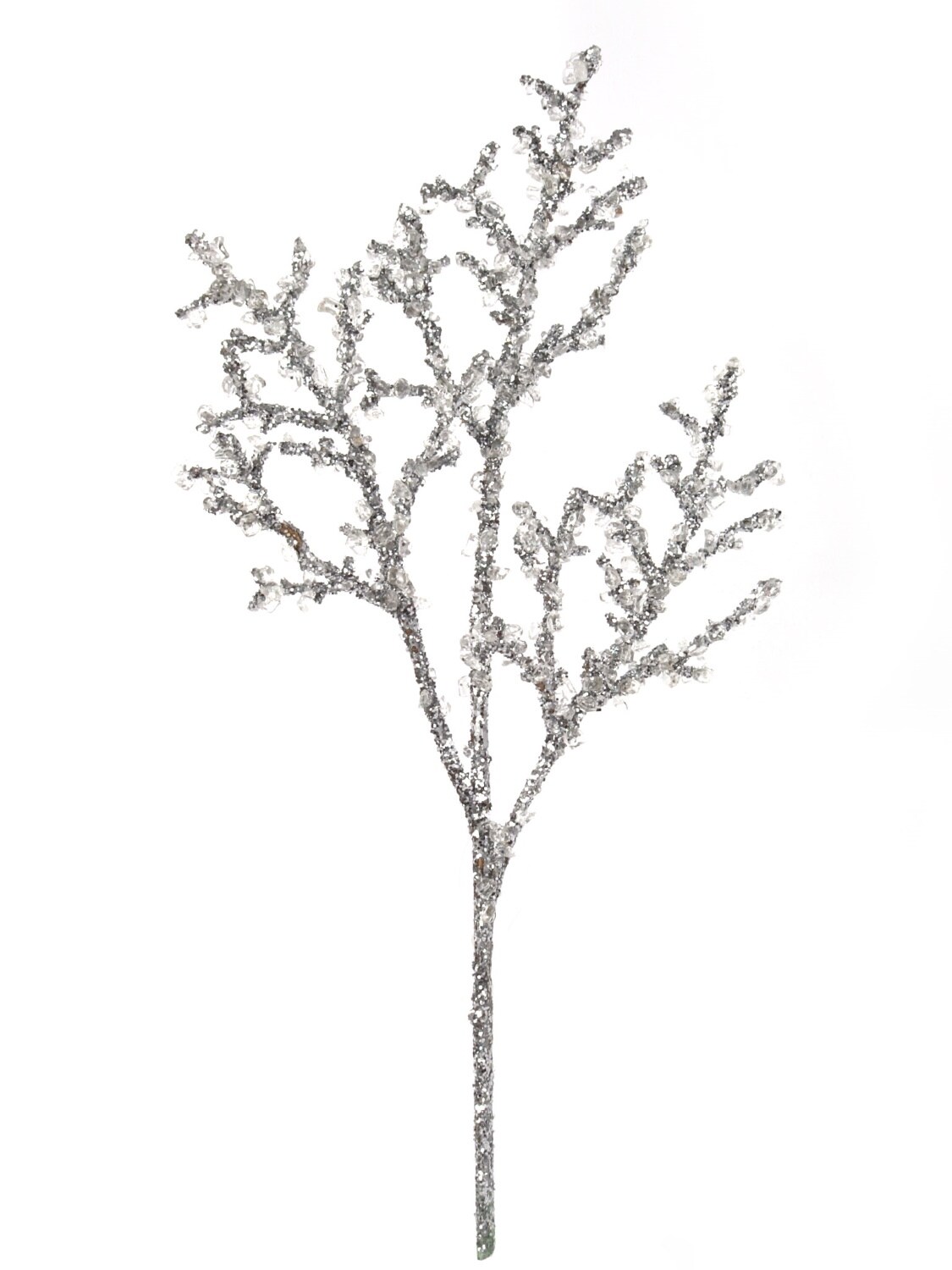 18" Iced Spray Silver Set of 24, Shimmering Holiday Accents