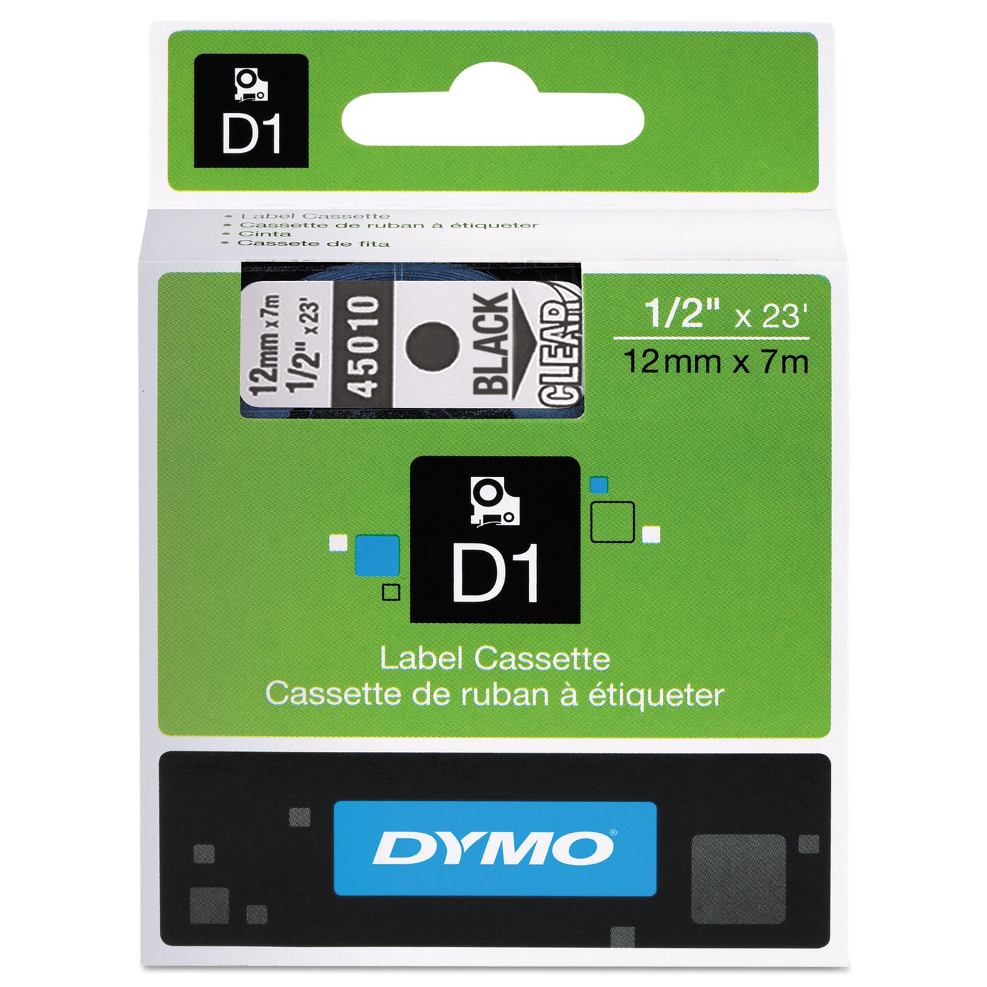 D1 High-Performance Polyester Removable Label Tape, 0.5