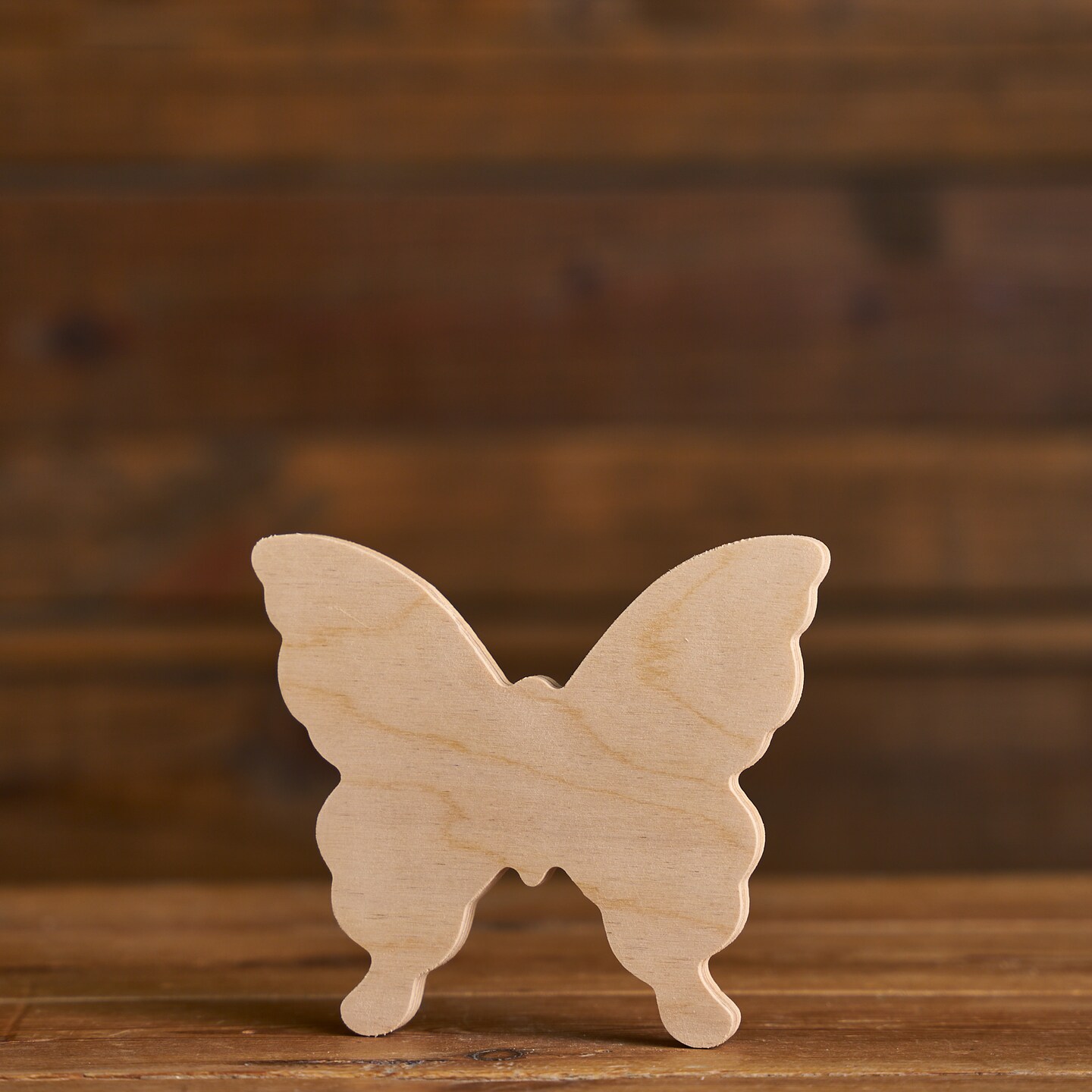 6 in. Unfinished Wooden Chunky Butterfly Shape