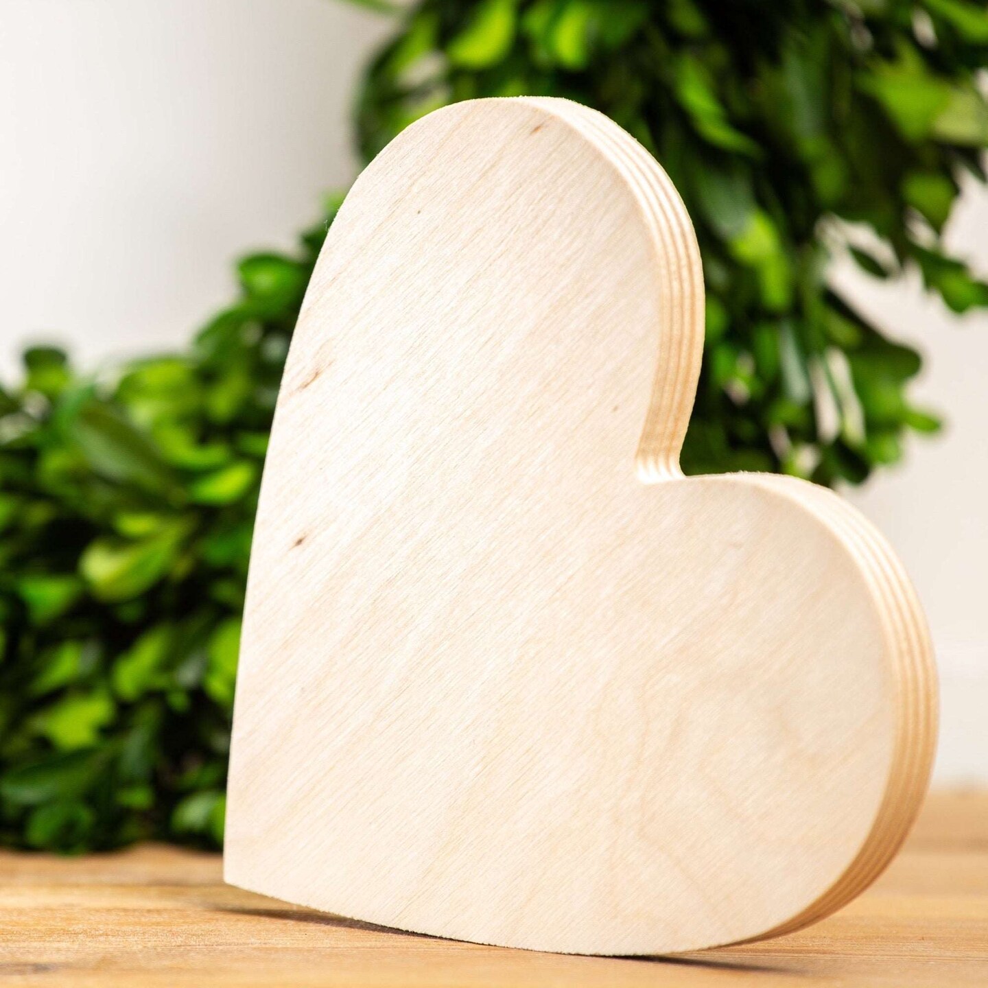 6 in. Unfinished Wooden Chunky Heart Shape