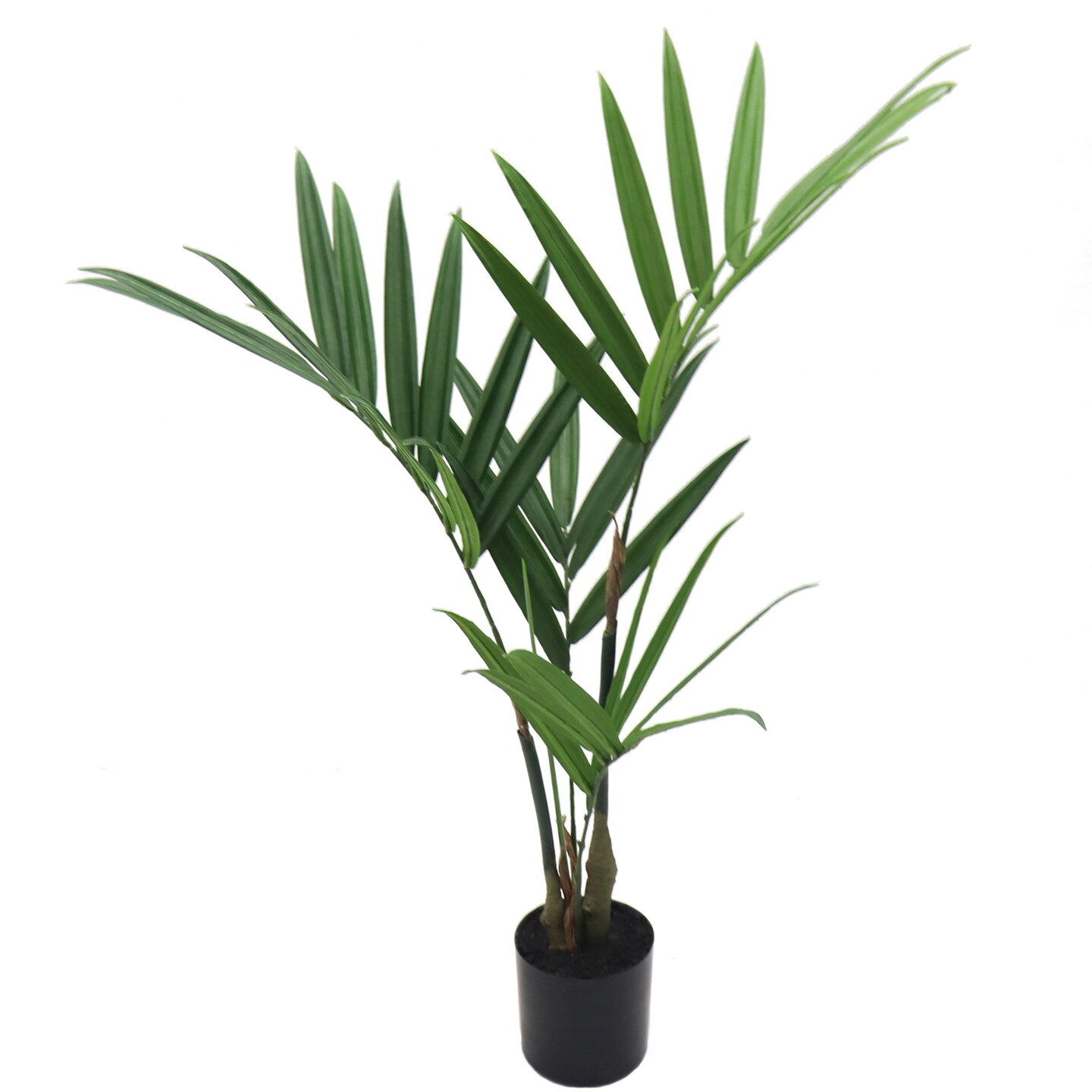 3ft Kentia Palm Tree in Black Pot with 38 Silk Leaves by Floral Home&#xAE;