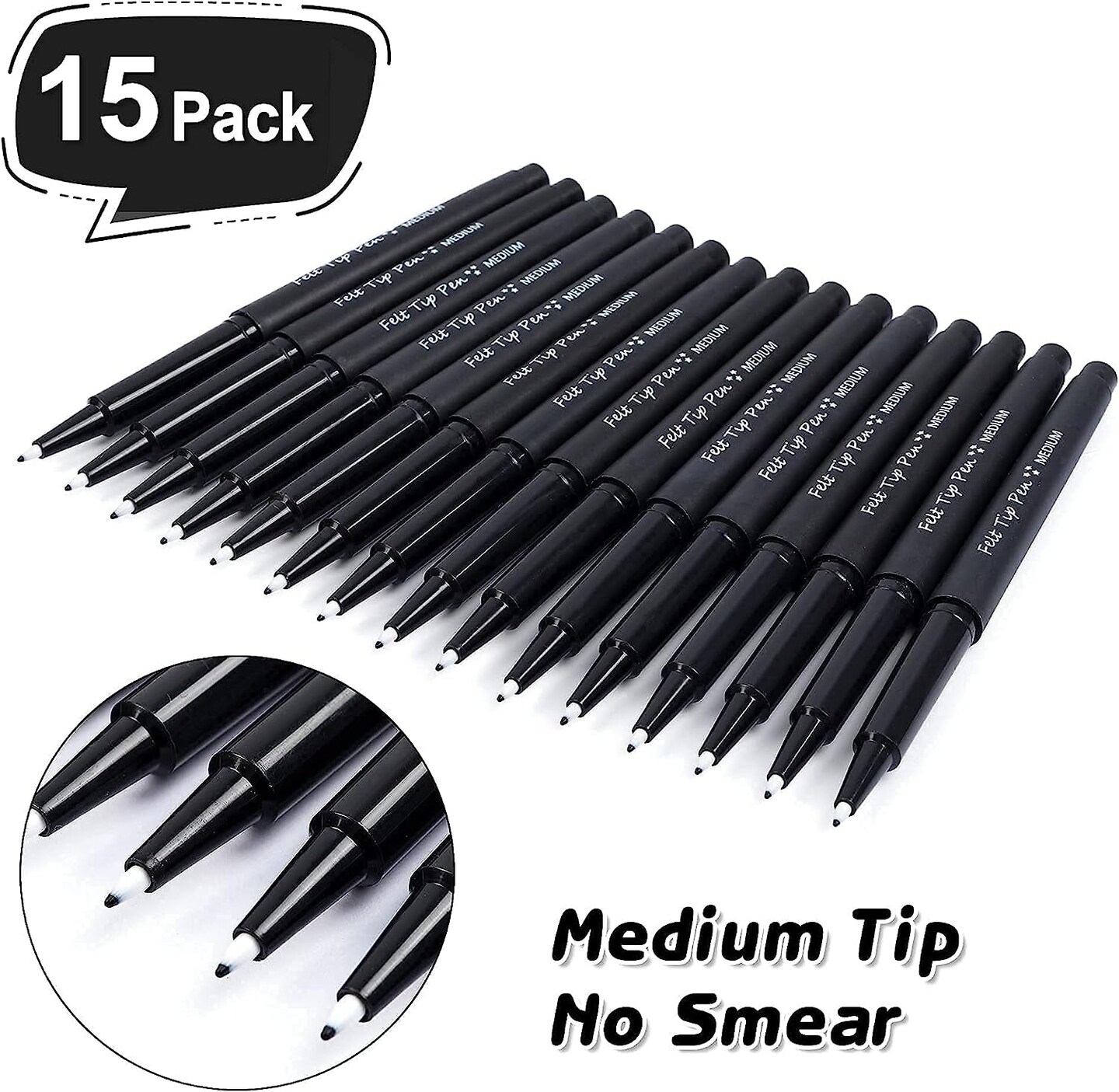 Black Felt Tip Pens