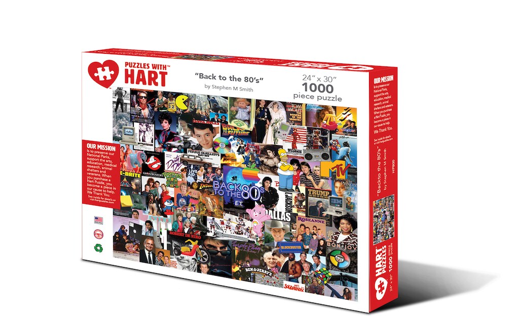 Hart 24&#x22;x30&#x22; 1000 pc Premium Jigsaw Puzzle - Back to the 80&#x27;s by Steve Smith