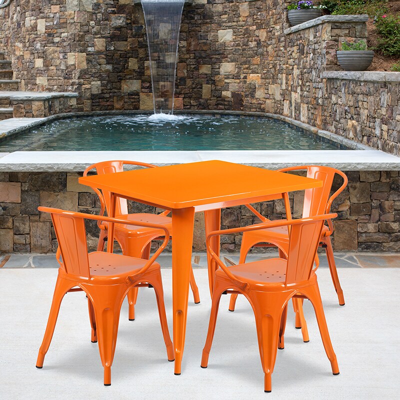 Flash furniture metal table hotsell
