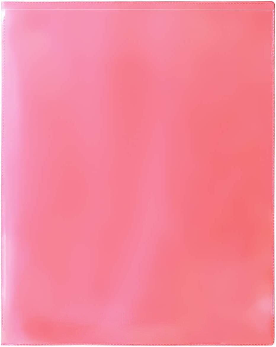Plastic 2-Pocket Folders - Clear Overlay on Front and Back - Made in U.S.A