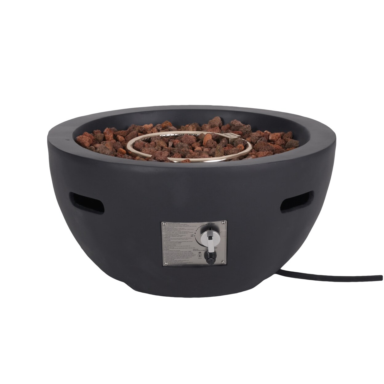 GDF Studio Toulouse Outdoor 40000 BTU Lightweight Concrete Fire Pit Bowl (No Tank Holder)