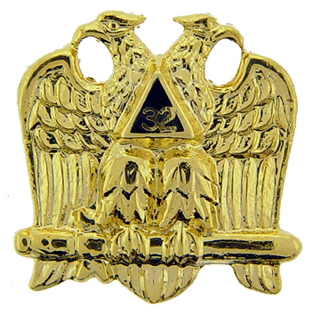 EagleEmblems P06767 PIN-ORG,Masonic 32 Eagle (1&#x27;&#x27;)