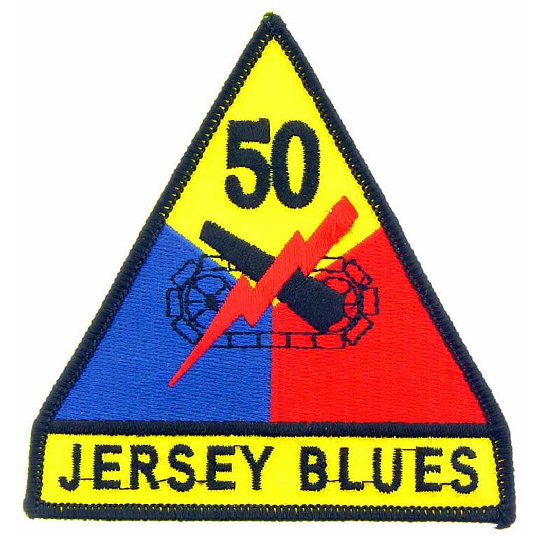 U.S. Army 50th Armored Division Patch Black &#x26; Yellow 3&#x22;