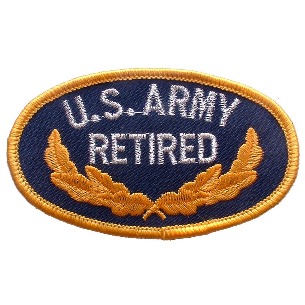 U.S. Army Retired Patch Blue &#x26; Yellow 3&#x22;