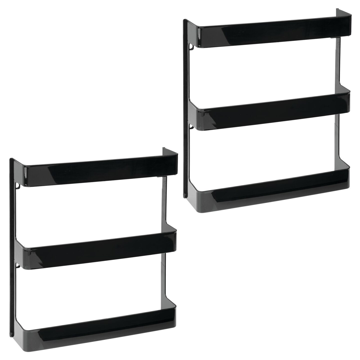 mDesign Large Wall Mount Vitamin Storage Organizer Shelf, 3 Tier - White