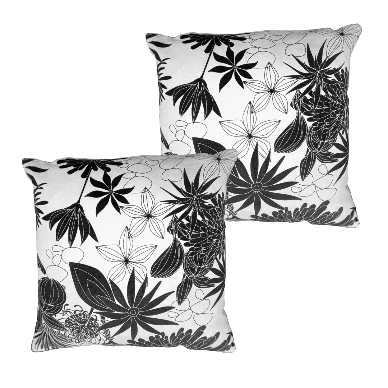 Vintage Floral Collection Decorative Accent Throw Pillows - Set of 2