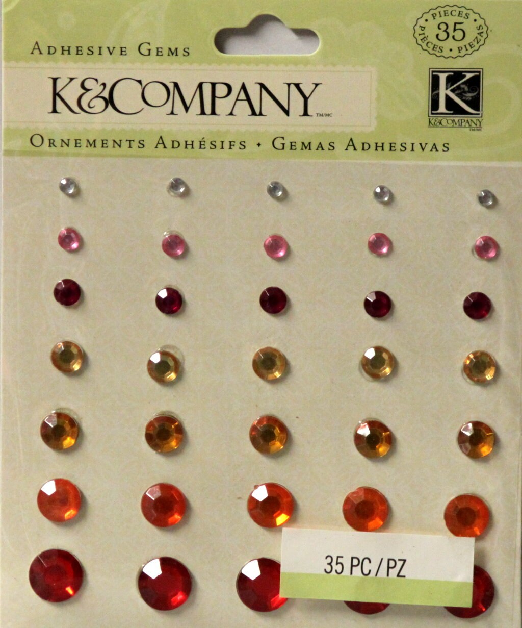K &#x26; Company RL Adhesive Gems Embellishment Stickers