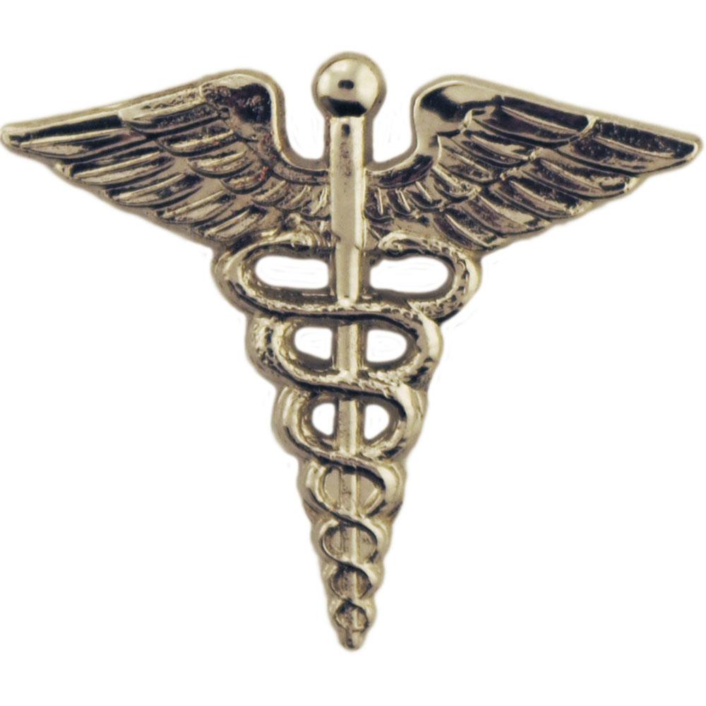 U.S. Army Medic Caduceus Pin Silver Plated 1&#x22;
