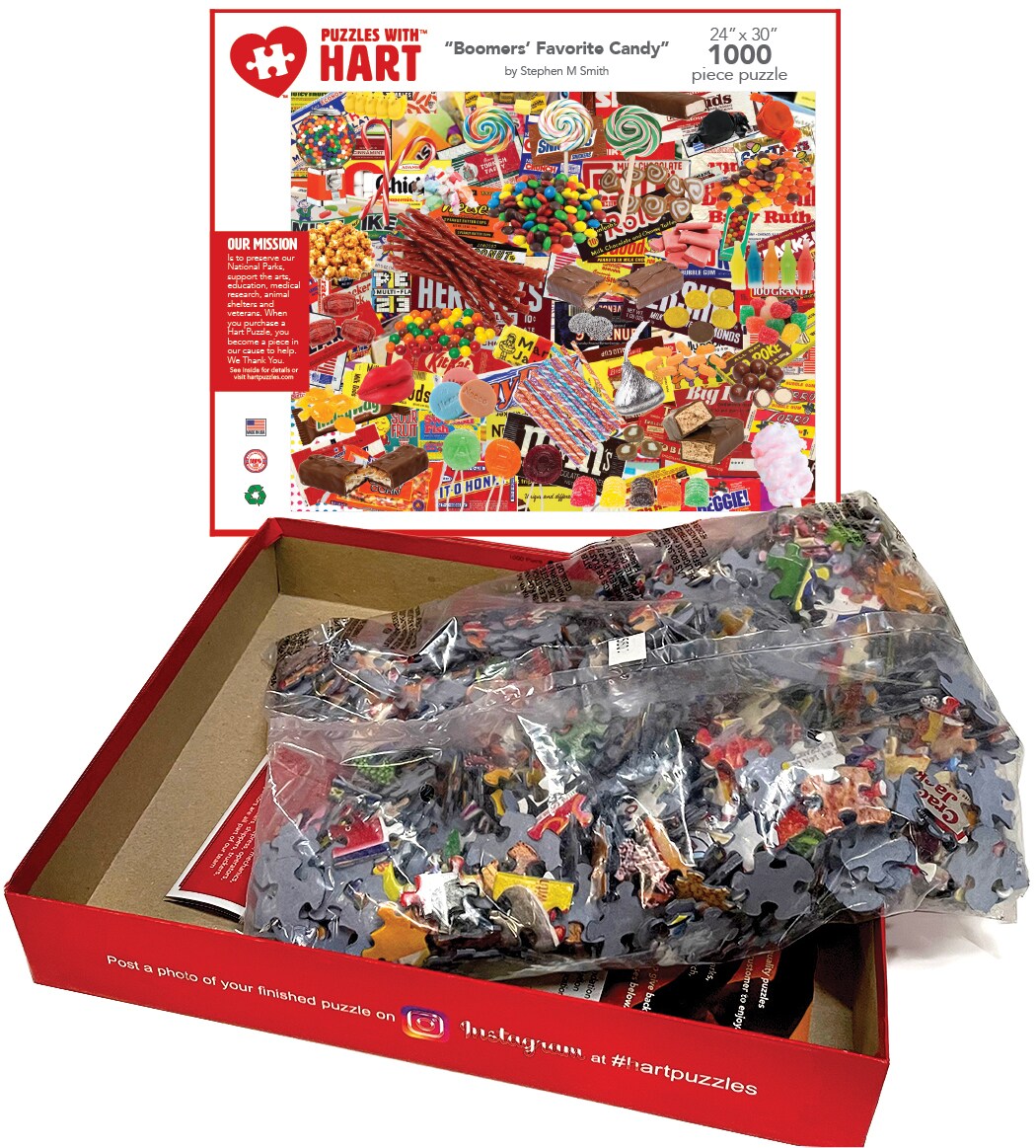 Hart 24&#x22;x30&#x22; 1000 pc Premium Jigsaw Puzzle - Boomers&#x27; Favorite Candy