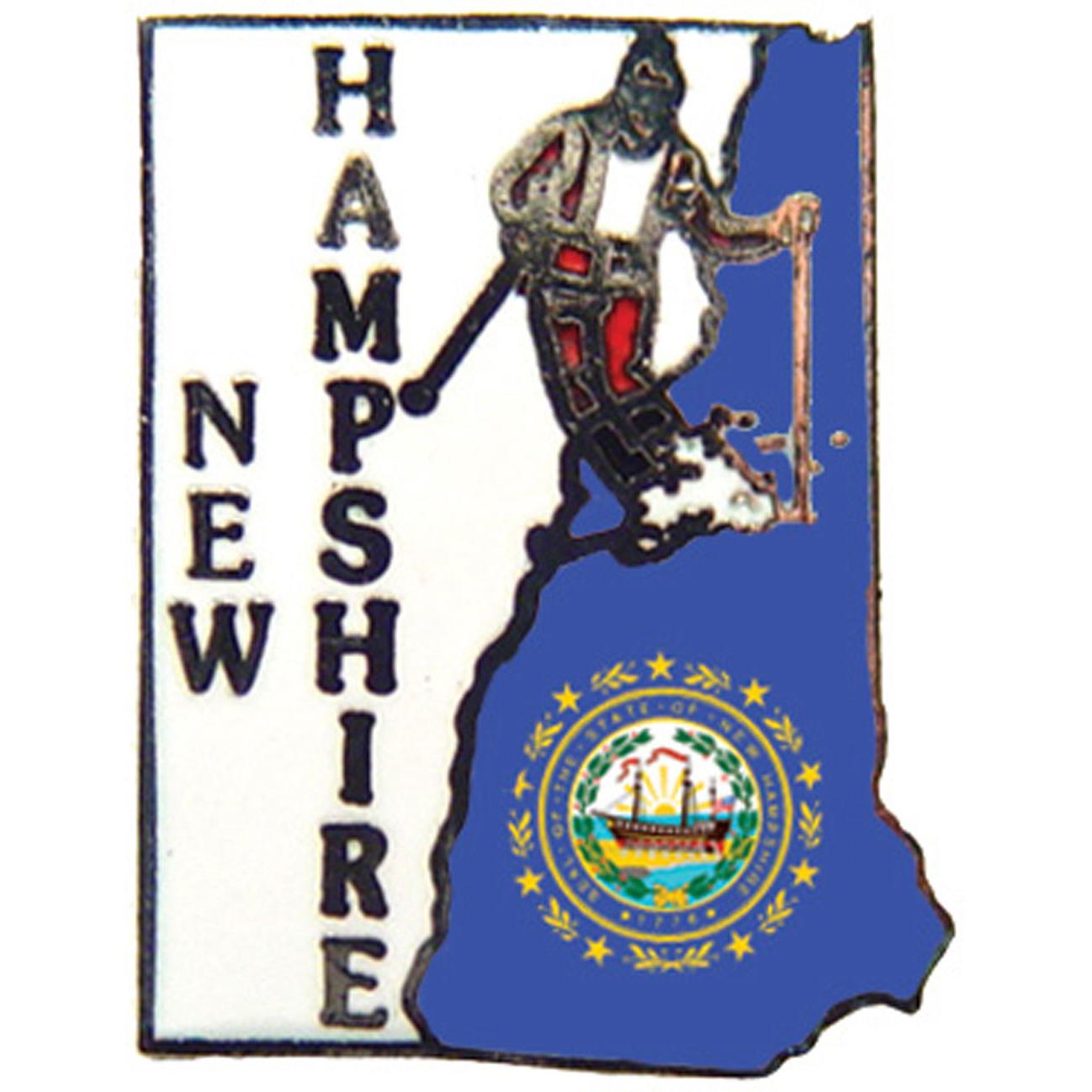 New Hampshire Map Pin 1&#x22;