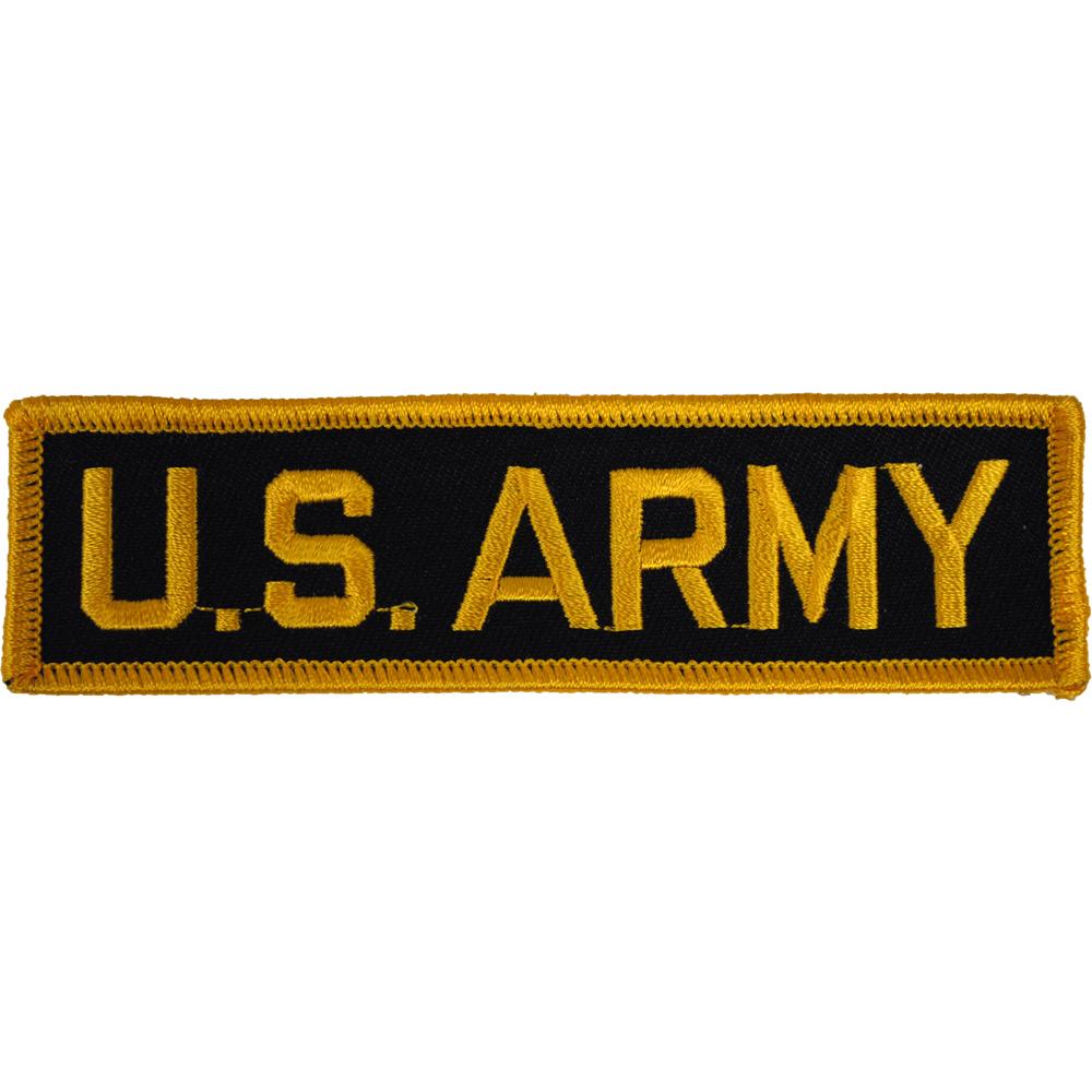 U.S. Army Patch Black & Yellow 1 1/4 x 4 3/4
