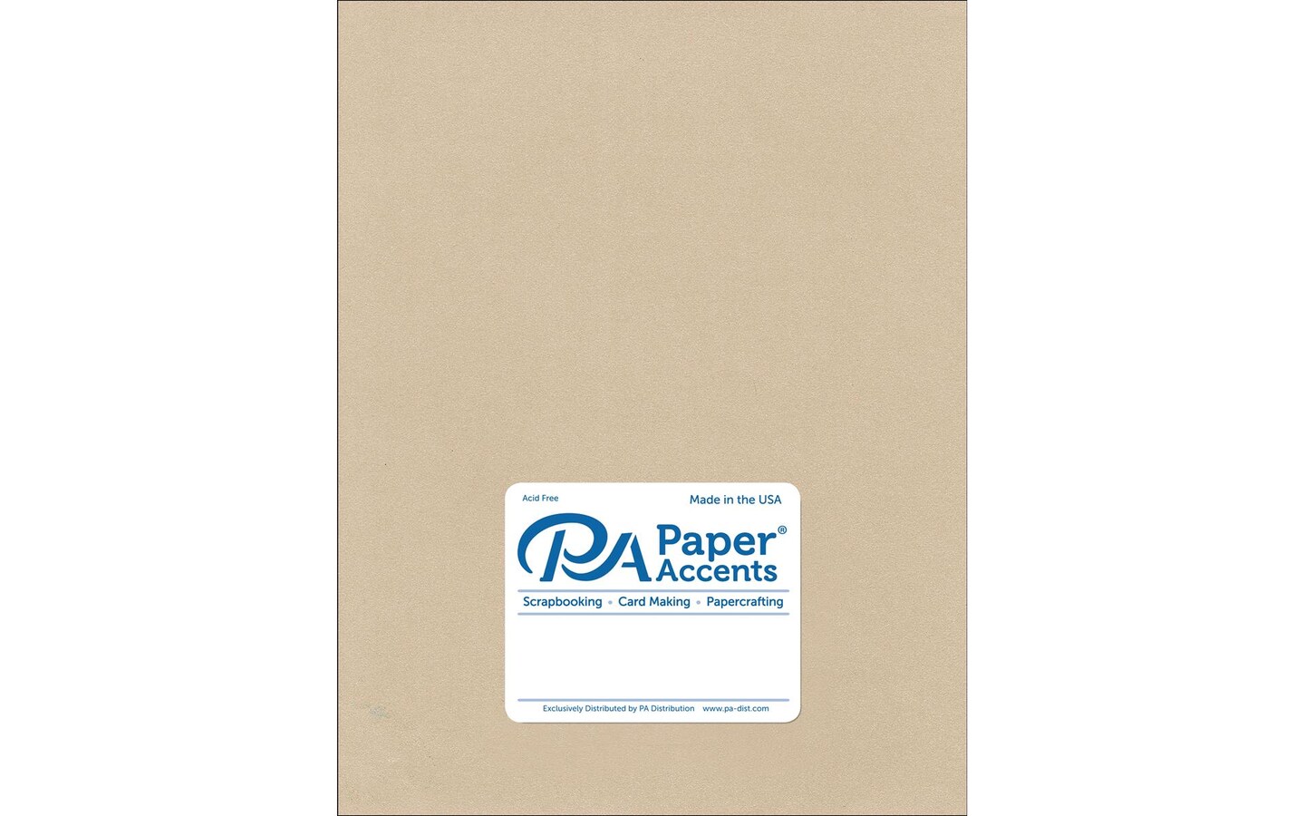 PA Paper Accents Pearlized Cardstock 8.5&#x22; x 11&#x22; Taupe, 105lb colored cardstock paper for card making, scrapbooking, printing, quilling and crafts, 25 piece pack