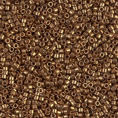 Miyuki Delica Bead 11/0, DB0022L, Metallic Light Bronze, 5 grams