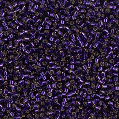 Miyuki Delica Bead 11/0 - DB0609 - Dyed Silver Lined Dark Purple