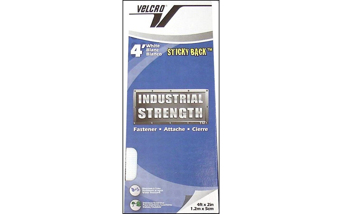 Velcro Industrial Strength Tape 2&#x22;x4ft Pkg White