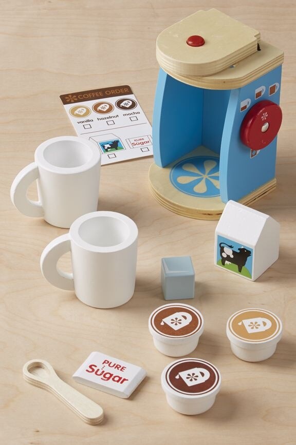 Melissa &#x26; Doug Wooden Brew &#x26; Serve Coffee Set