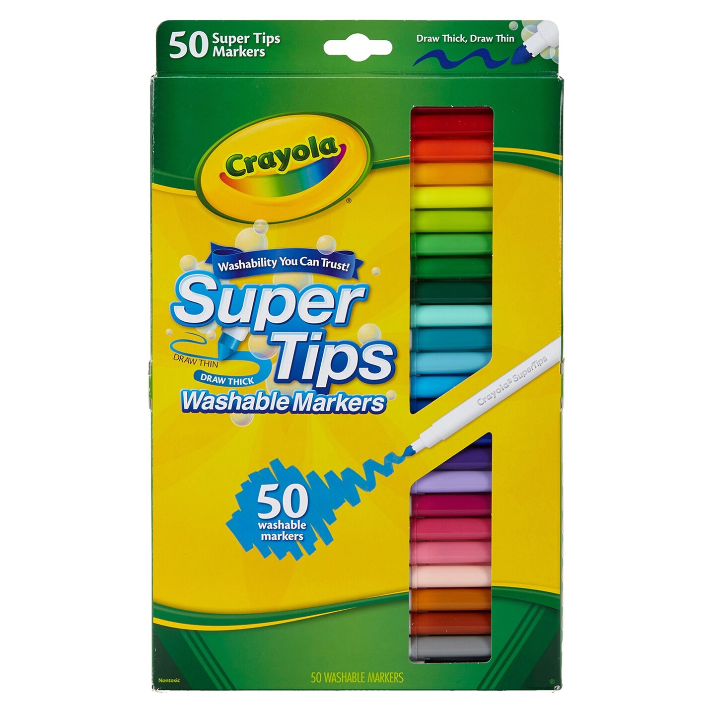 Crayola Super Tips Washable Markers 50/Pkg-Assorted Colors