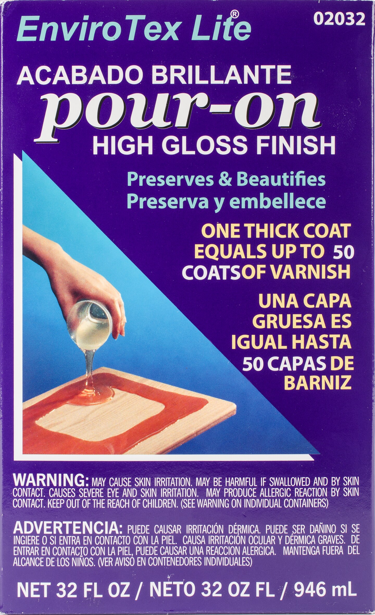 MAS EnviroTex Lite Pour-On High Gloss Finish Kit-32oz