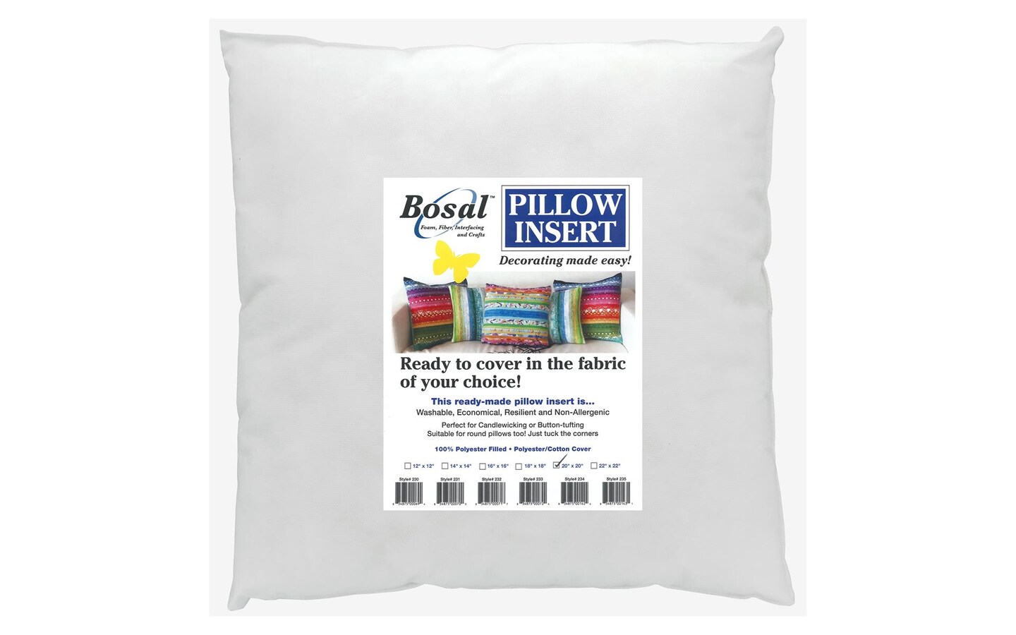 Fairfield Crafter's Choice 16x16 Pillow Insert (Pack of 4) New