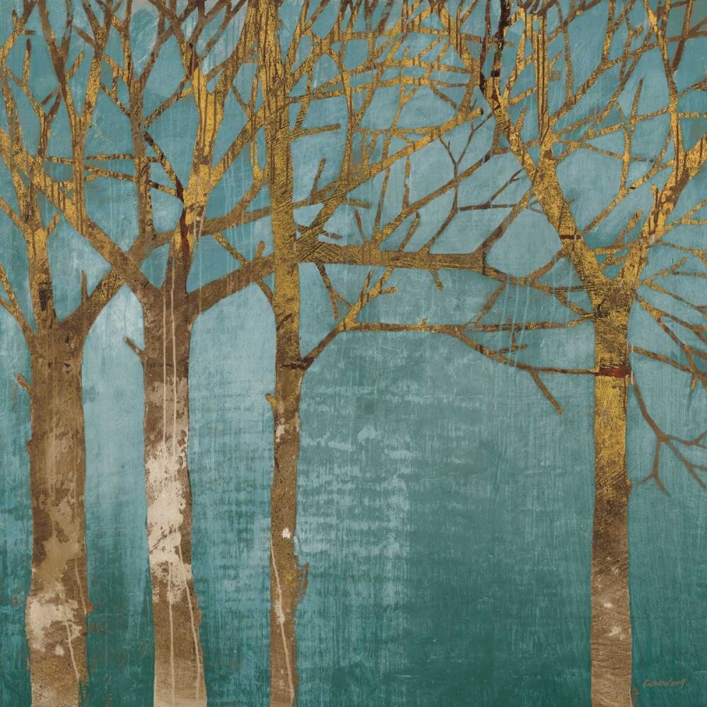 Golden Day Turquoise Poster Print by Kathrine Lovell - Item # VARPDX10379