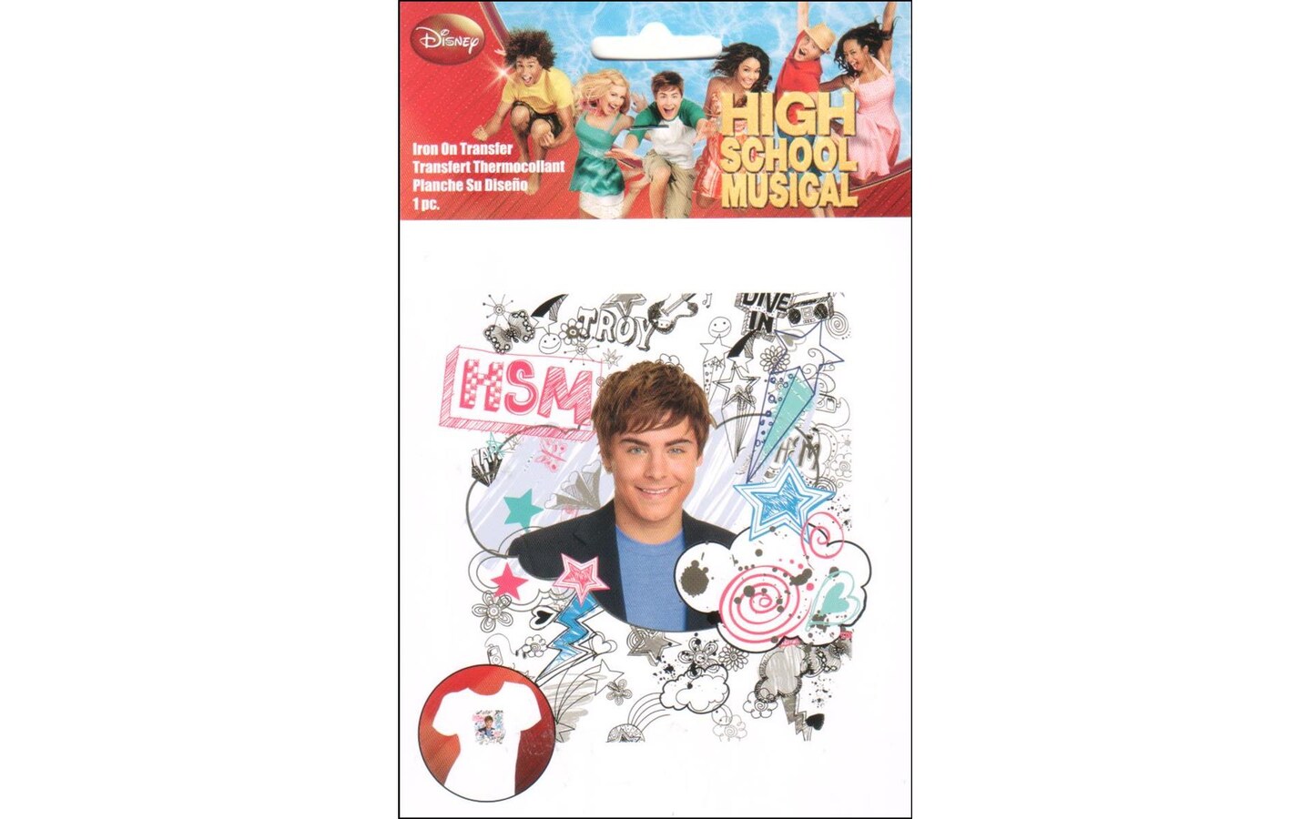 Wrights Iron On Transfer Disney HS Musical Troy